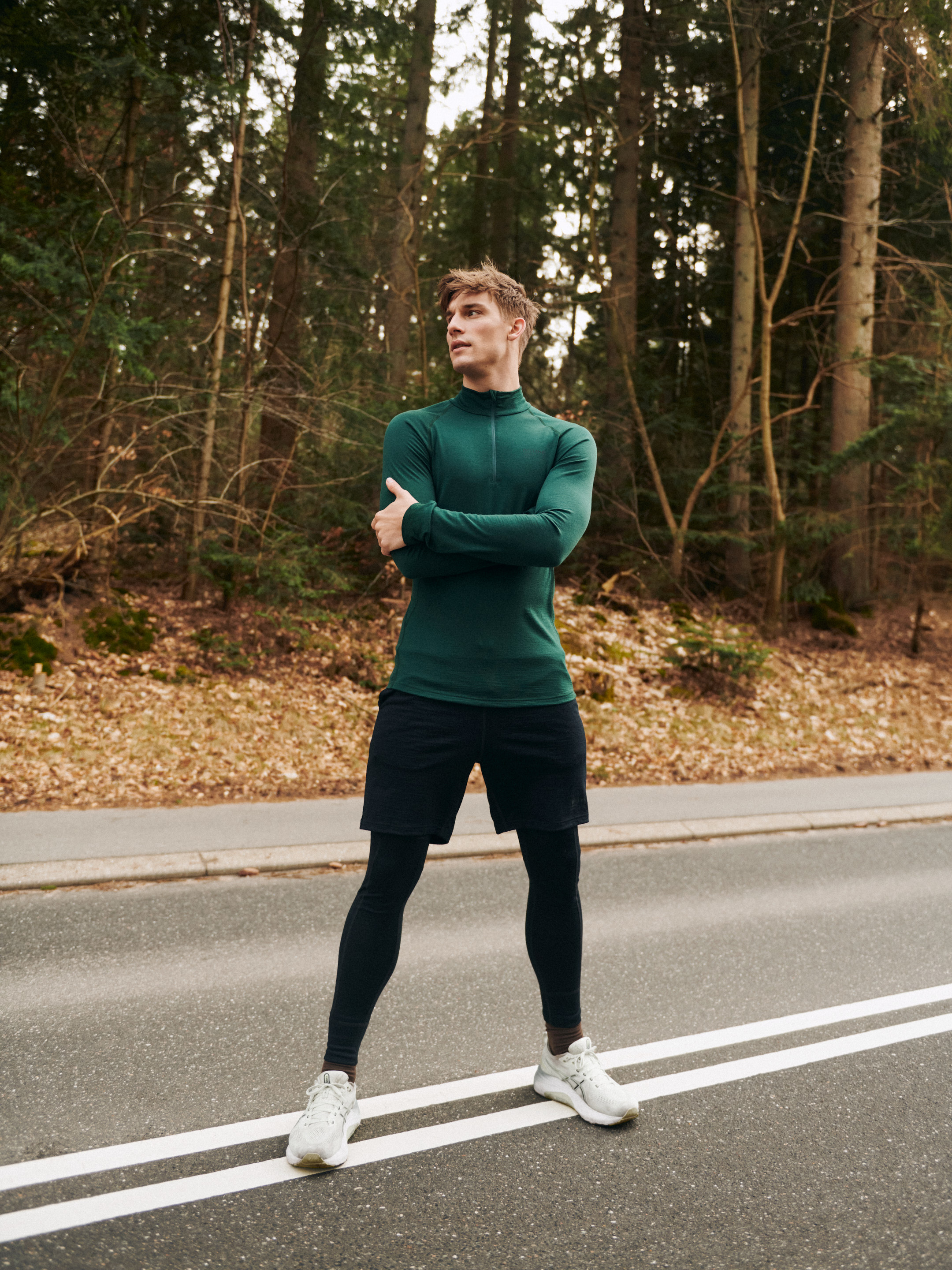 Dilling shorts i merinoull herr, svart