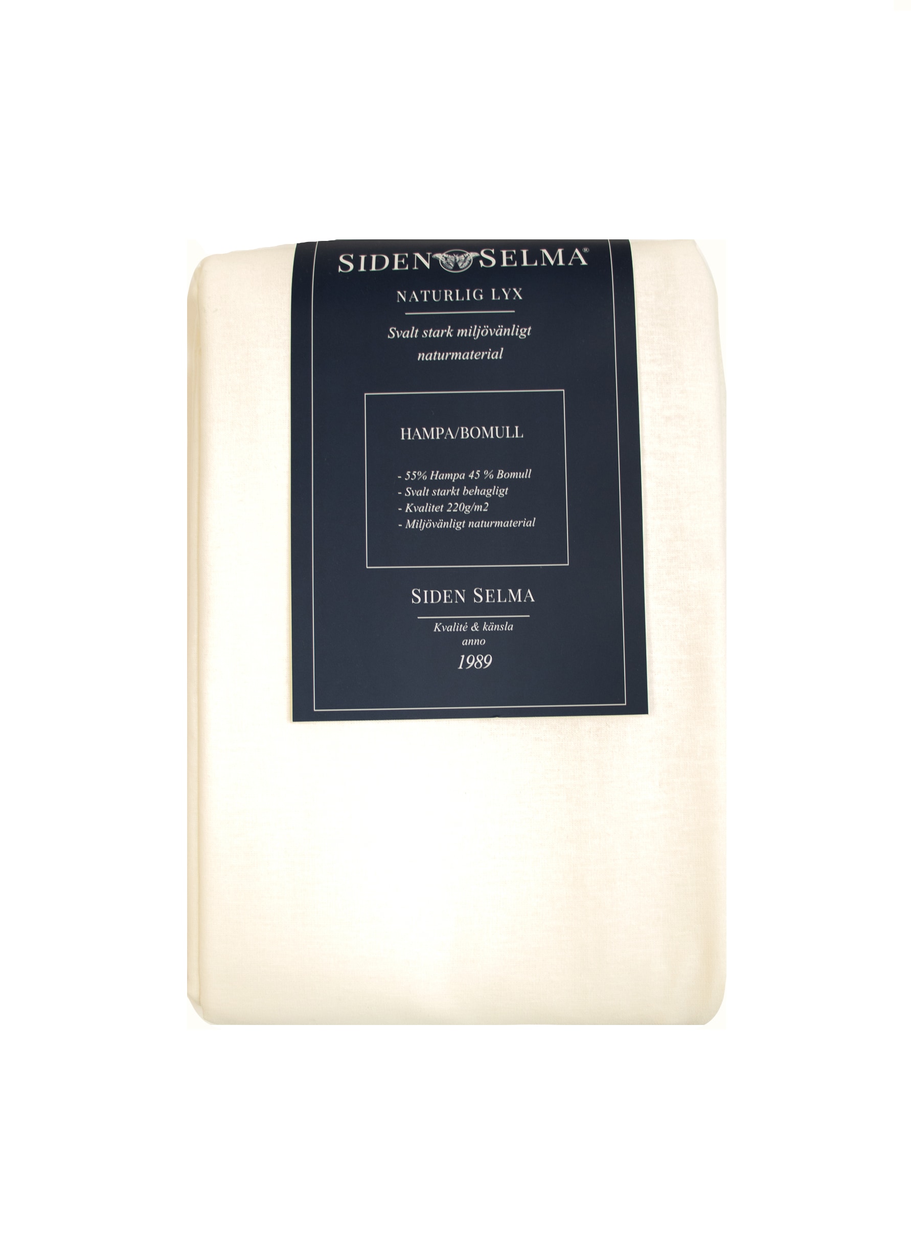 Siden Selma påslakan i hampa/bomull 155 × 210 cm, offwhite