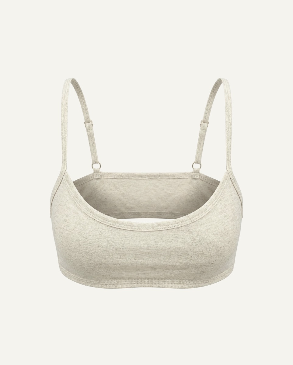 Zubek scoop-bralette i ekologisk bomull & linne