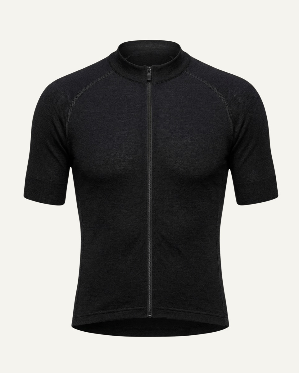 Zubek cykelset i merinoull herr – tröja & bikershorts, svart