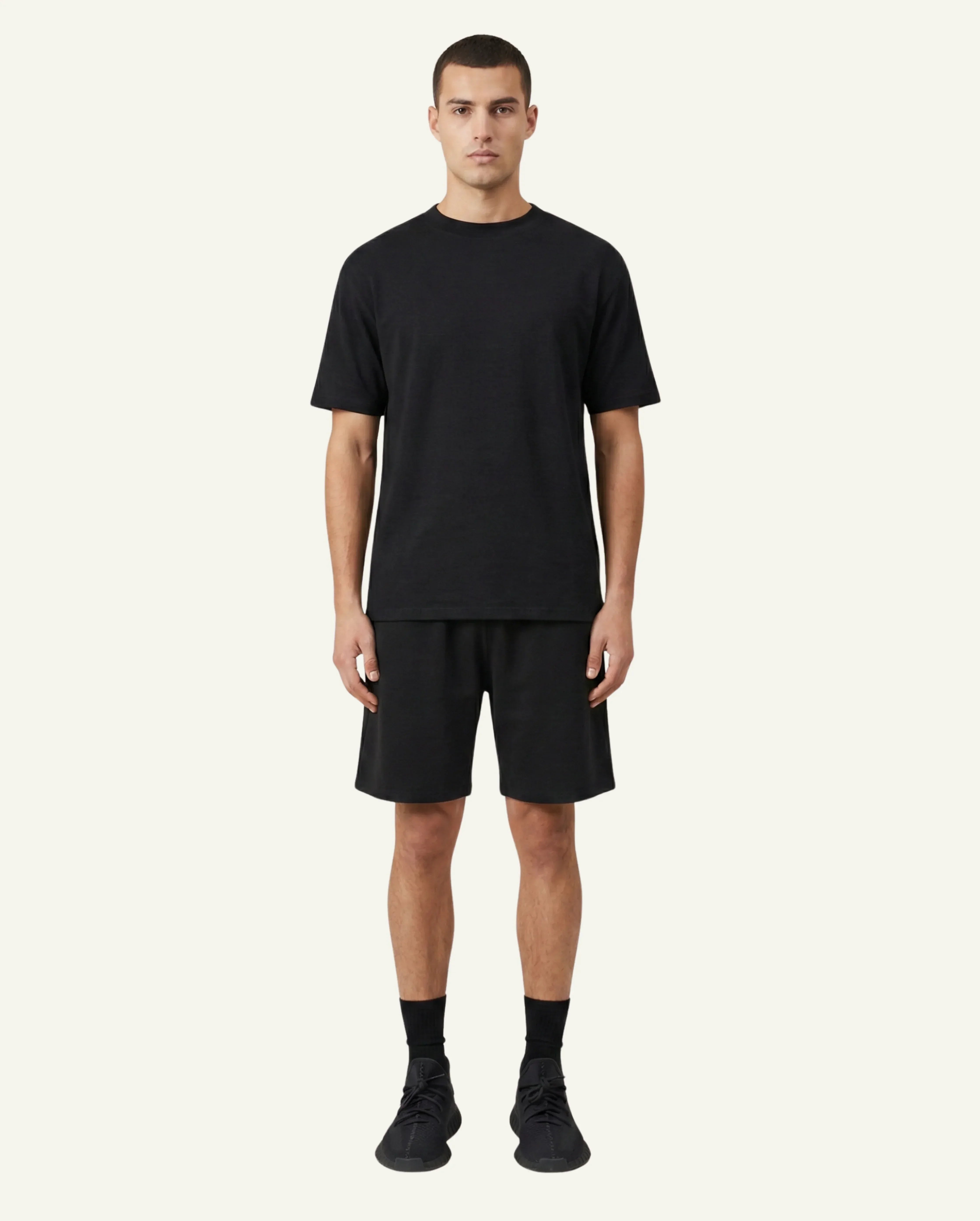 Zubek sportshorts i merinoull herr, svart
