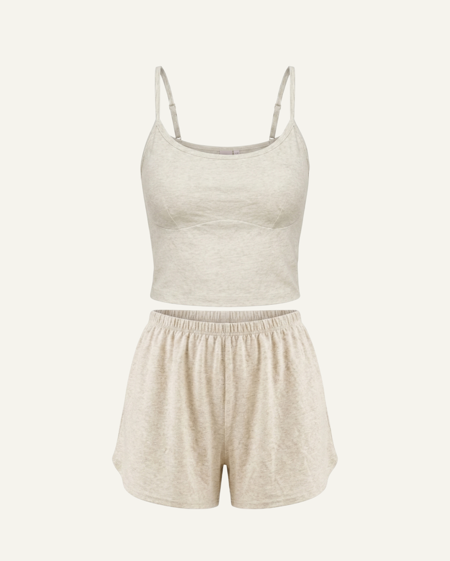 Zubek pyjamasset i ekologisk bomull & linne — linne & shorts